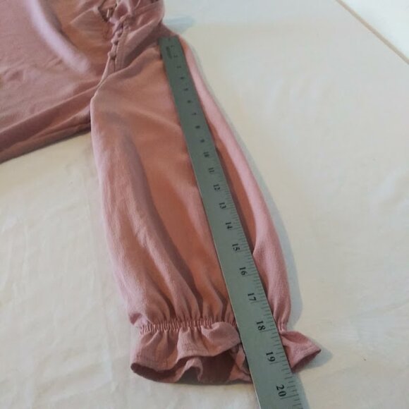 Lily White Women's size M pink long sleeve top - Picture 8 of 14